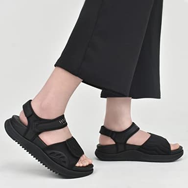 ONCAI Walking Sandals Women,Arch Support Hiking Sandals for Women 2025 with Orthotic Outdoor Plantar Fasciitis,Water Athletic Platform Sandalias Mujer with Adjustable Straps Black Size 9 - Image 8