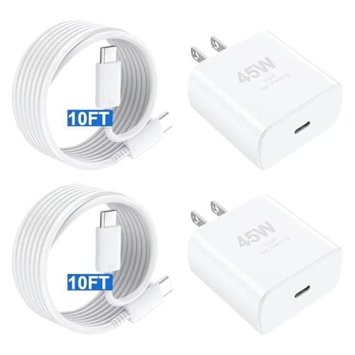 iPhone 17 16 Pro Max Charger Fast Charging,45W iPhone 17 Charger Type C Chargers USB C Charge Block & 10FT Long Chargers Cable Cord for iPhone 17/17 Pro/17 Pro Max/Air/16 15 Pro Max/16 Pro/16/16 Plus - Image 1
