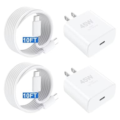iPhone 17 16 Pro Max Charger Fast Charging,45W iPhone 17 Charger Type C Chargers USB C Charge Block & 10FT Long Chargers Cable Cord for iPhone 17/17 Pro/17 Pro Max/Air/16 15 Pro Max/16 Pro/16/16 Plus - Image 1