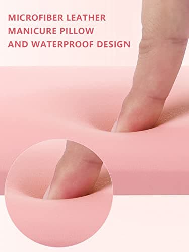 Big Arm Rest for Nails Cushion, Microfiber Leather Hand Rest for Nails Tech, Hand Rest Pillow for Nails Toenails, Detachable Nail Art Accessories Tool for Nails Tech (Pink) - Image 7