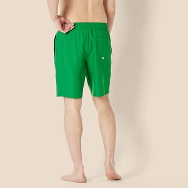 Amazon Essentials Men's 9" Swim Trunks, Dark Green, Large - Image 2