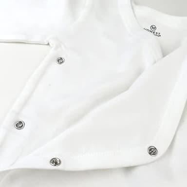 HonestBaby Baby Boys 3-pack Organic Cotton Long Sleeve Side-snap Kimono Bodysuits And Toddler T-Shirt Set, Honestly Pure White, Newborn US - Image 4