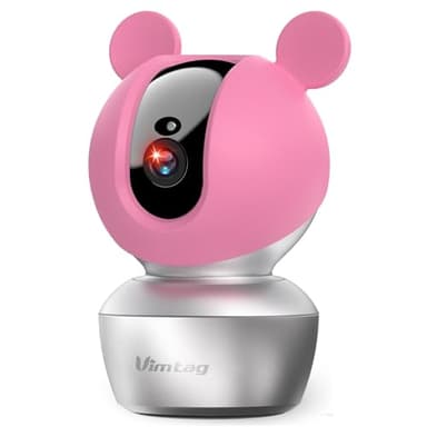 VIMTAG Baby Camera, 3.5K/6MP 360° Pan/Tilt Indoor 2.4G WiFi Camera for Pet/Dog/Home Security with Phone App/2-Way Audio/Night Vision, Human/Sound/Motion Detection, Support Alexa/Up to 512G TF Card - Image 1