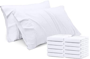 Utopia Bedding Queen Pillow Cases - 12 Pack - Envelope Closure - Soft Brushed Microfiber Fabric - Shrinkage and Fade Resistant Pillow Covers Queen Size 20 X 30 Inches (Queen, White) - Image 1