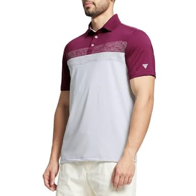 M MAELREG Mens Golf Shirt Dry Fit Short Sleeve Moisture Wicking Stretch Athletic Sport Collared Polo Shirts for Men - Image 3