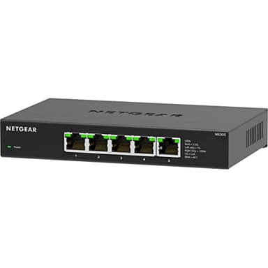 NETGEAR 5-Port Multi-Gigabit Ethernet Unmanaged Essentials Network Switch (MS305) - with 5 x 1G/2.5G, Desktop or Wall Mount, and Limited 3 Year Protection - Image 1