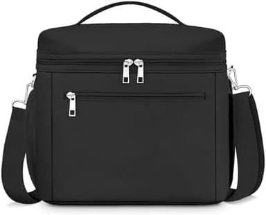DALINDA Insulated Lunch Bag for Women,Lunch Box Cooler Bag Lightweight Nylon Waterproof Lunch Box LunchBags for Work (Black - Image 3