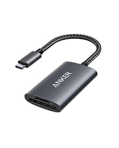 Anker USB-C SD 4.0 Card Reader, PowerExpand+ 2-in-1 Memory Card Reader, for SDXC, SDHC, MicroSD, MMC, RS-MMC, Micro SDXC, Micro SDHC, UHS-II, and UHS-I - Image 1