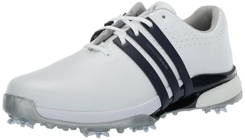 adidas Men's Tour360 24 Golf Shoes, Footwear White/Collegiate Navy/Silver Metallic, 12.5 Wide - Image 1
