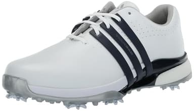 adidas Men's Tour360 24 Golf Shoes, Footwear White/Collegiate Navy/Silver Metallic, 12.5 Wide - Image 1