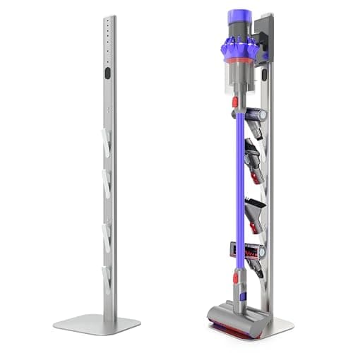 OUTBROS Vacuum Stand, Stable Metal Storage Bracket Stand Holder Compatible with Dyson Handheld V15 V12 V11 V10 V8 V7 V6 Cordless Vacuum Cleaners and Accessories, Silvery - Image 1