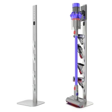 OUTBROS Vacuum Stand, Stable Metal Storage Bracket Stand Holder Compatible with Dyson Handheld V15 V12 V11 V10 V8 V7 V6 Cordless Vacuum Cleaners and Accessories, Silvery - Image 1