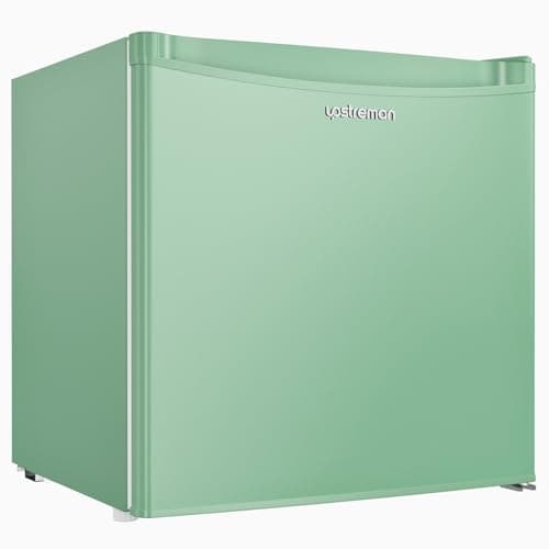 Upstreman 1.7 Cu.ft Mini Fridge with Freezer, Dorm Essentials, Adjustable Thermostat, Energy Saving, Low Noise, Single Door Compact Refrigerator for Dorm, Office, Bedroom, Mint Green-FR17 - Image 1