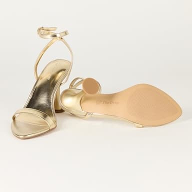 The Drop Women's Lina Trend Heel Sandal, Gold, 7 - Image 6