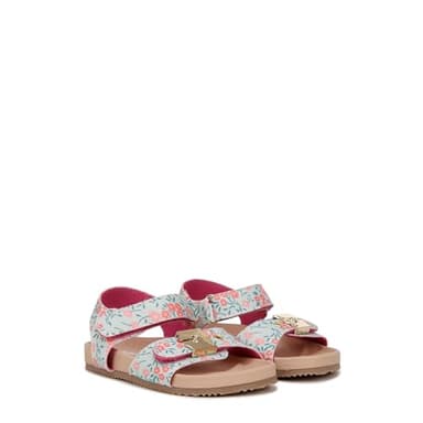 Dr. Scholl's Shoes Original Toddler Flat Sandal AQUA Blue Floral Nylon 11 M - Image 12