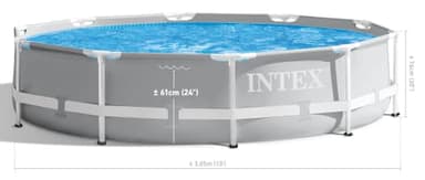 Intex 26701EH Prism Frame Premium Above Ground Swimming Pool Set: 10ft x 30in – Includes 330 GPH Cartridge Filter Pump – SuperTough Puncture Resistant – Rust Resistant – 1185 Gallon Capacity - Image 3