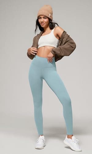 ODODOS Buttery Soft Lounge Yoga Leggings for Women Full Length 28" High Waist Yoga Pants, Chambray, XX-Large - Image 4