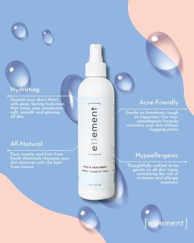 Hypochlorous Acid Spray - 1 L Refill – Acne Prone Skin – Eczema - Tattoo Aftercare – Piercing Aftercare – Saline Toner – Facial Cleanser – Lash Cleanser - All Natural Face and Skin Spray - e11ement - Image 8