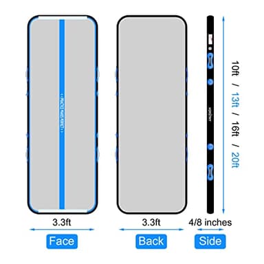 VOFiTNY All Purpose Gymnastics Air Mat 13’x3.3’x4’’ Sturdy Tumble Track for Home/Gym - Image 6