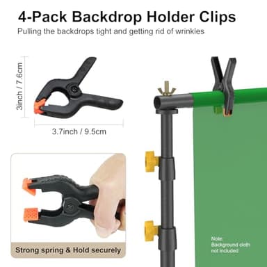 LINCO Lincostore Backdrop Support Stand Kit 10x6.5ft Adjustable Photography Studio Photo Background Support System with Carrying Bag for Green Screen Muslin, 4171 - Image 8