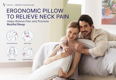 Vaverto Queen Size Gel Memory Foam Pillow - Ventilated, Orthopedic, Bed Pillow, Cooling, with Viscose Made from Bamboo Cover - Essential for College Dorms - Image 5