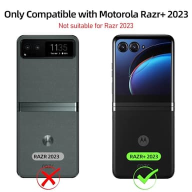 BSNRM for Motorola Razr Plus 2023 case, Built-in Screen Protector & Hinge Protection & Ultra Thin Matte PC Shockproof Phone Cover Smartphone Case for Moto Razr Plus 2023 (Black) - Image 2