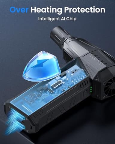 Zezzofan Compressed Air Duster-180000RPM Ultra Powerful Electric Air Duster, 3-Gear Adjustable High Speed Brushless Motor Air Blower for Dust Cleaning PC/Keyboard/Car - Image 9