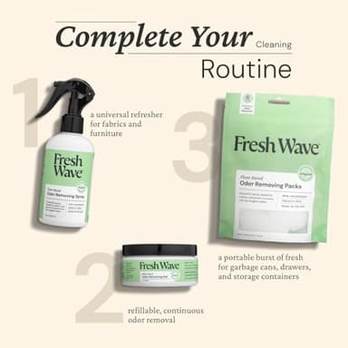 Fresh Wave Odor Removing Gel, 7 oz., Pack of 3 - Odor Absorbers for Home, Safer Odor Relief, Natural Plant-Based Odor Eliminator, Every 7 oz. lasts 15-30 Days, For Cooking, Trash & Pets - Image 7