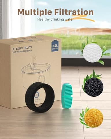 Cat Water Fountain Stainless Steel: Cat Fountain for Drinking - 108oz/3.2L Pet Water Fountain for Cats Indoor - Quiet Water Fountain for Cats - Faucet Pet Fountain - for Small and Medium-Sized Pets - Image 7