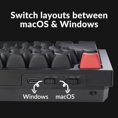 Keychron Q6 Max QMK/LAUNCHER Wireless Bluetooth/2.4 GHz/USB-C Wired Custom Mechanical Keyboard, Full Size Programmable Knob RGB Backlit Hot-Swappable Gateron Brown Switch for Mac Windows Linux - Black - Image 7