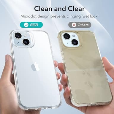 ESR Clear Case for iPhone 15 Plus Case, Shockproof Thin Cover, Yellowing-Resistant Slim Transparent TPU Phone Case, Zero Series, Clear - Image 8