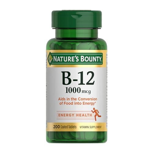 Nature's Bounty Vitamin B12 1000 mcg Supplements, Supports Energy Metabolism, 200 Ct - Image 1
