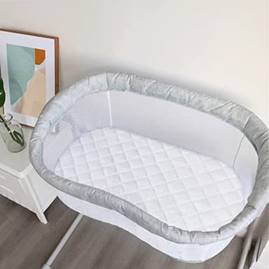 Bassinet Mattress Protector, Universal Fit for Halo Bassinest Swivel and Hourglass/Oval Bassinet Mattress, Ultra Soft Waterproof and Breathable, 2 Pack - Image 5