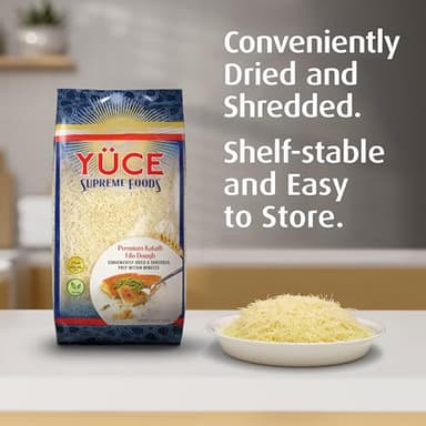 YÜCE Supreme Foods Kataifi Shredded Fillo Dough 500g (17.6 oz), Ingredient For the Viral Dubai Chocolate Bar Pistachio, Dried & Shredded Kataifi Filo Dough, Kunafa, Knafeh, Kadayif Phyllo Pastry - Image 3