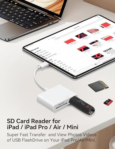 USB C to SD Card Reader, BnmxTek SD Card Adapter with SD MicroSD USB 3 Ports, USBC Memory Card Reader for iPhone 15 16, iPad, Mac, MacBook Pro/Air, Android and More USB-C/Type C Devices - Image 5