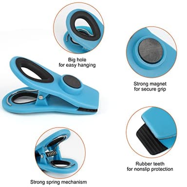 TACGEA Chip Clips, Magnetic Bag Clips with Air Tight Seal for Food Storage, 12 Pieces, Multicolor - Image 6