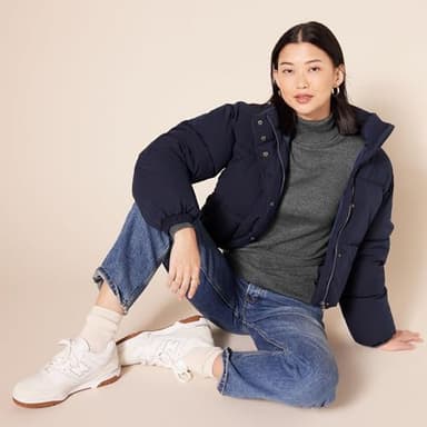 Amazon Essentials Women's Classic-Fit Lightweight Long-Sleeve Turtleneck Sweater (Available in Plus Size), Charcoal Heather, X-Large - Image 5