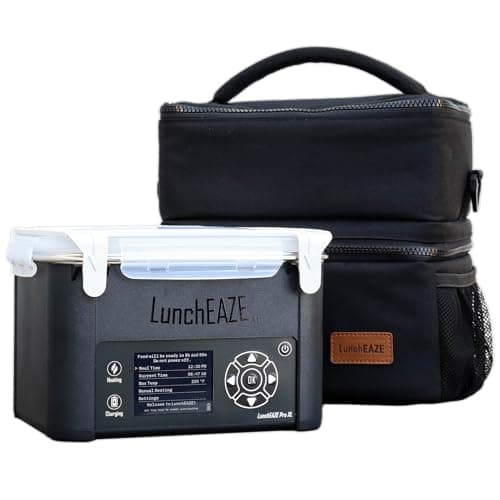 LunchEAZE XL Cordless Heated & Electric Lunch Box – Battery-Powered, 6-Cup Capacity, 220°F, Automatic Scheduled Heating, Insulated Bag for Hot Meals Anywhere - Image 1