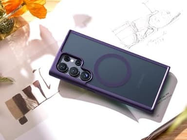TORRAS Magnetic Shockproof for Samsung Galaxy S24 Ultra Case, Fit for MagSafe, Military Grade Drop Tested, Protective Translucent Matte Slim Case for Samsung S24 Ultra, Deep Purple - Image 2