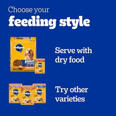 Pedigree Chopped Ground Dinner Adult Soft Wet Dog Food 30-Count Variety Pack, 3.5 oz Pouches - Image 10