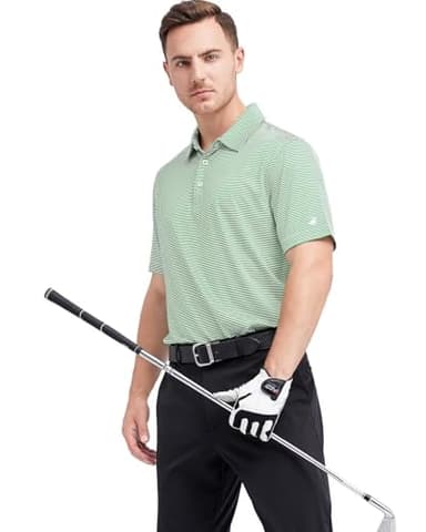 Golf Shirts for Men Dry Fit Moisture Wicking Casual Sport Short Sleeve Mens Golf Polo Shirts - Image 2