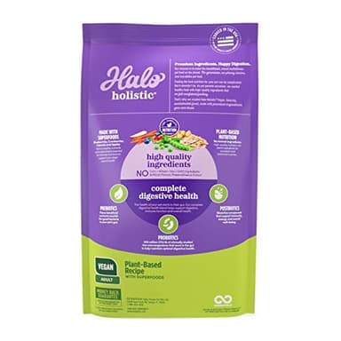 Halo Holistic Adult Dog Vegan Plant-Based Recipe with Superfoods 3.5 lb Bag - Image 2