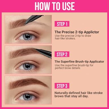 iMethod Curved Eyebrow Pen - 2-in-1 Dual-Ended Eyebrow Pencil with Curved Tip and Precise Brush-Tip, Microblading Eyebrow Pen for Natural Hair-Like Brows, Long Lasting, Brown - Image 5