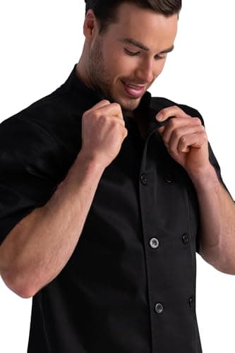 Chef Works Unisex Volnay Chef Coat, Black, X-Large - Image 3