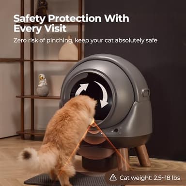 Self Cleaning Litter Box, ZHMZ G1 Automatic Cat Litter Box for Cats, Robot with Large Openning/Odor-Control/Dual Safety Protection - Image 3