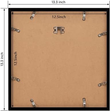 eletecpro 12.5x12.5 Black Record Frame, Sturdy and Lightweight, PVC Album Frame Made to Display Vinyl Records, Home Decor for Wall Easy to Hang Suit to 12x12 LP Covers, 4 Pack - Image 3