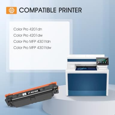 210X Toner Cartridges 4 Pack MFP 4301fdw 4201dn 210A High Yield Compatible for HP 210X 210 Toner Cartridges Replacement for HP Color Laserjet Pro MFP 4301fdn Pro 4201dw 4201dn Printer Ink (with Chip) - Image 2