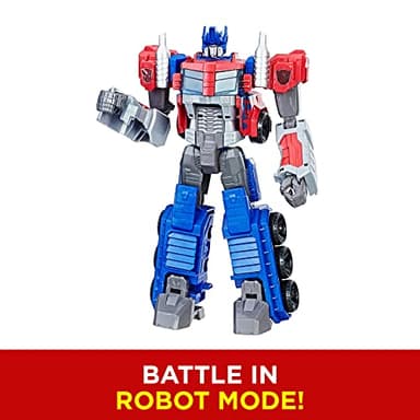 Transformers Toys Heroic Optimus Prime Action Figure - Timeless Large-Scale Figure, Changes into Toy Truck - Toys for Kids 6 and Up, 11-inch (Amazon Exclusive) - Image 4