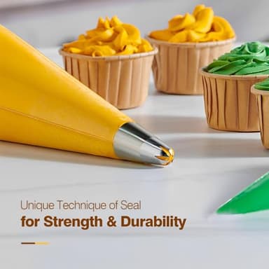 Keenpioneer Piping Bag - Disposable Cake Decorating Bag, Pastry Bag 56 Count, 16 inch, Clear - Image 4