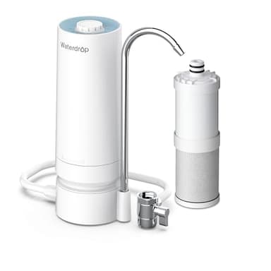 [Ultra Filtration] Waterdrop Water Filter for Sink Faucet, 4000 Gallons Countertop Water Filter System, Filter Life Reminder, 0.01μm Ultra-Filtration System, Reduces 99% Chlorine, WD-CTF-07 (1 Filter) - Image 1